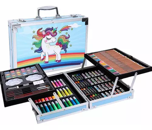 SET DE ARTE DE LUJO ESCOLAR 145 PCS DIBUJO INFANTIL